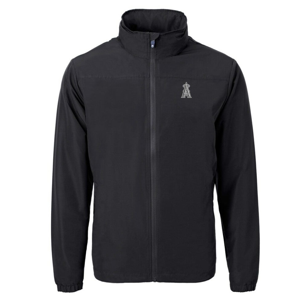 Los Angeles Angels Cutter & Buck Charter Eco Recycled Full-Zip Hoodie Jacket - MLB Jackets