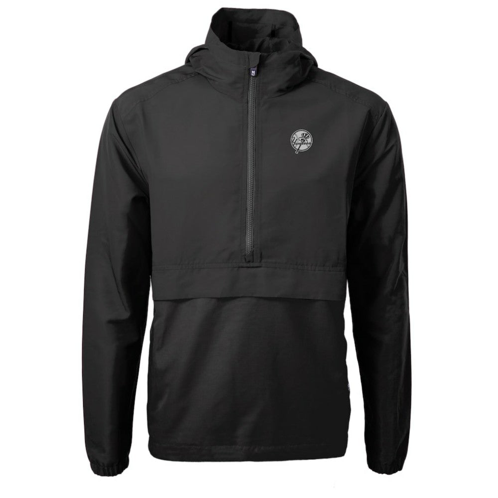 New York Yankees Cutter & Buck Charter Eco Recycled Anorak Half-Zip Hoodie Jacket - MLB Jackets