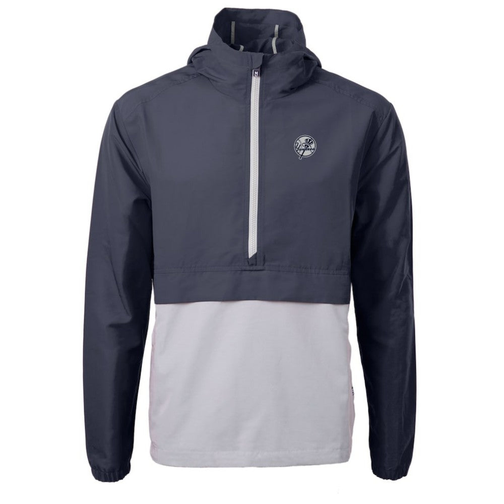 New York Yankees Cutter & Buck Charter Eco Recycled Anorak Half-Zip Hoodie Jacket - MLB Jackets