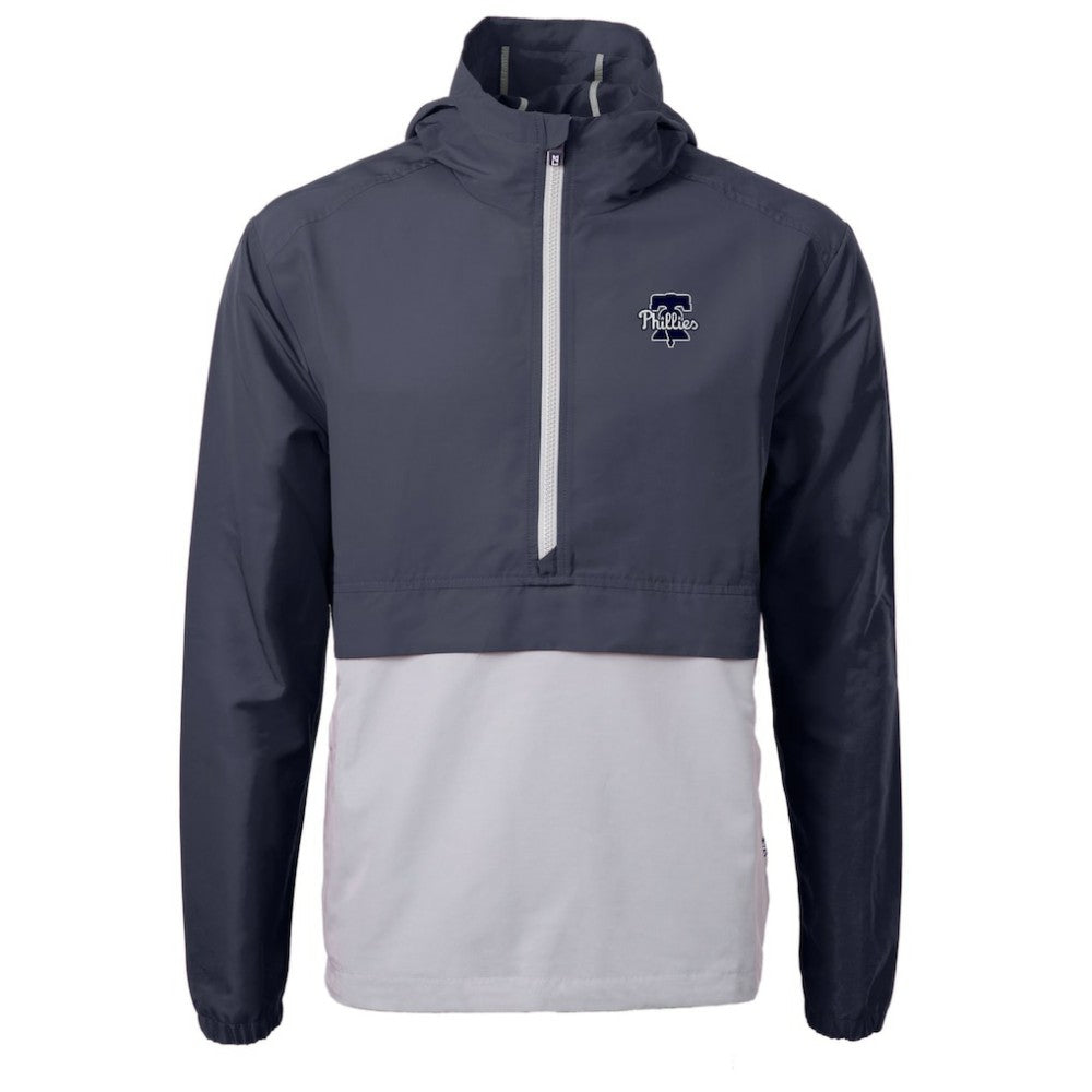 Philadelphia Phillies Cutter & Buck Charter Eco Recycled Anorak Half-Zip Hoodie Jacket - MLB Jackets