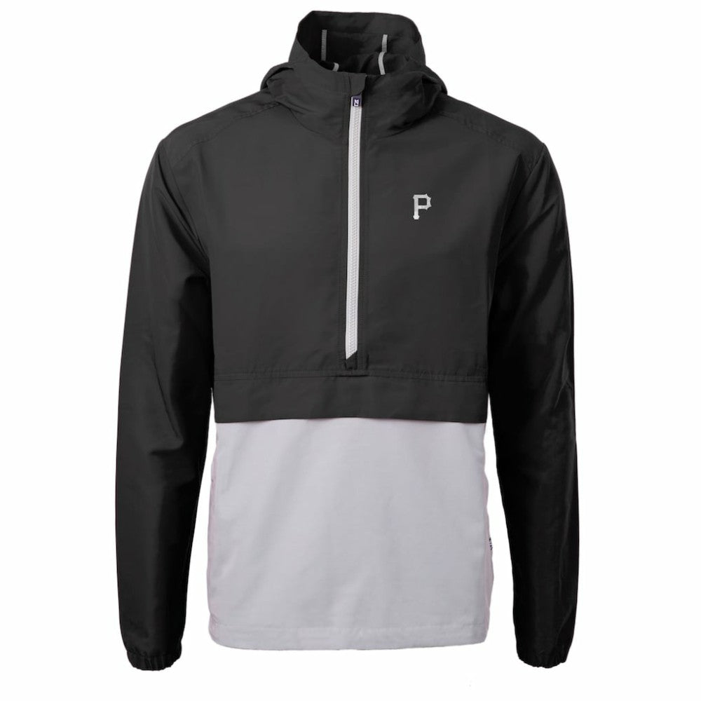 Pittsburgh Pirates Cutter & Buck Charter Eco Recycled Anorak Half-Zip Hoodie Jacket - MLB Jackets