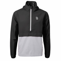 San Diego Padres Cutter & Buck Charter Eco Recycled Anorak Half-Zip Hoodie Jacket - MLB Jackets