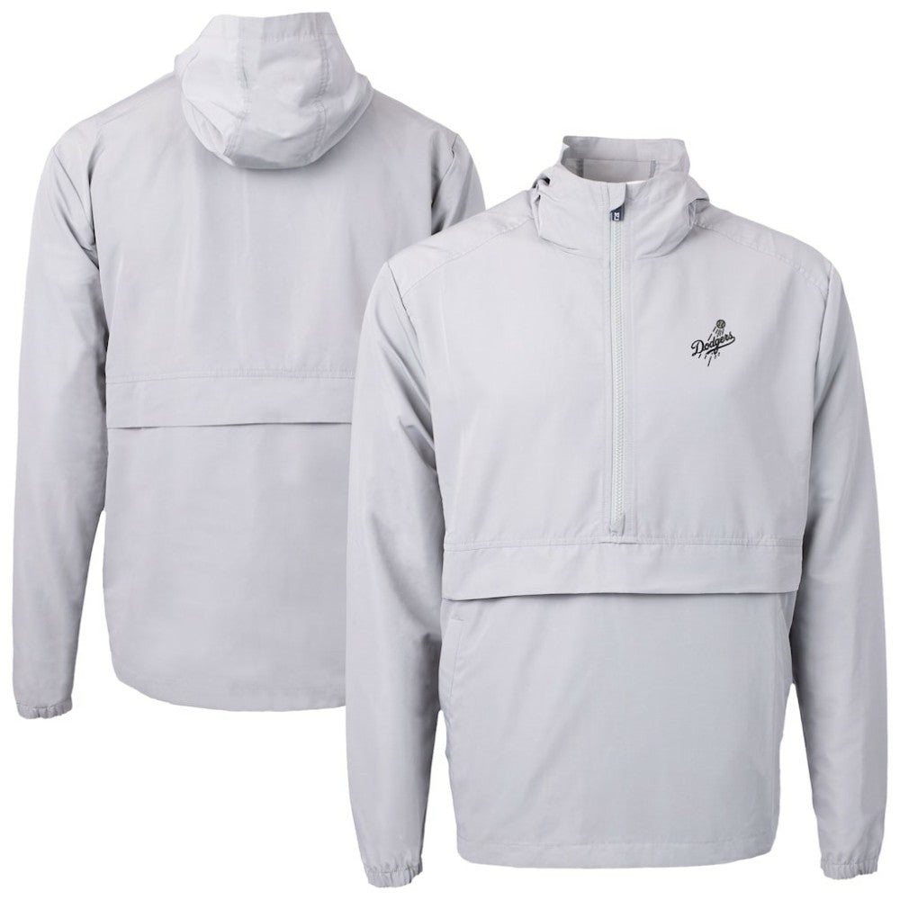 Los Angeles Dodgers Cutter & Buck Charter Eco Recycled Anorak Half-Zip Hoodie Jacket - MLB Jackets