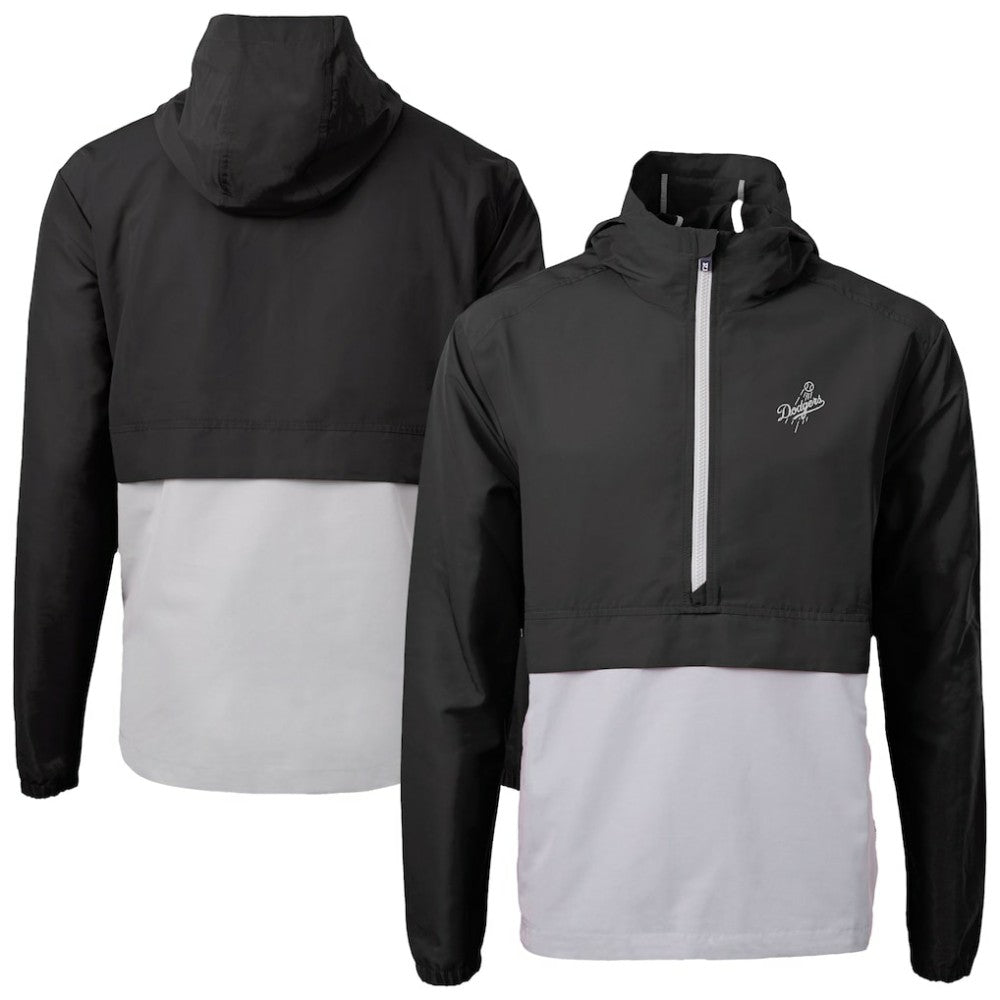 Los Angeles Dodgers Cutter & Buck Charter Eco Recycled Anorak Half-Zip Hoodie Jacket - MLB Jackets