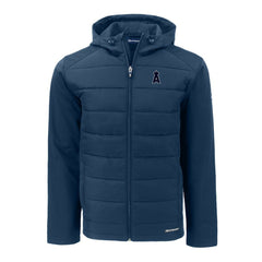 Los Angeles Angels Cutter & Buck Evoke Hybrid Eco Softshell Recycled Full-Zip Hooded Jacket - MLB Jackets