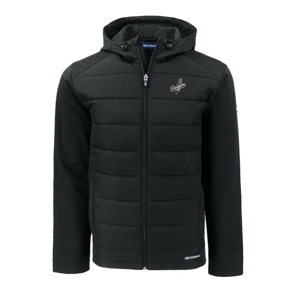 Los Angeles Dodgers Cutter & Buck Evoke Hybrid Eco Softshell Recycled Full-Zip Hooded Jacket - MLB Jackets