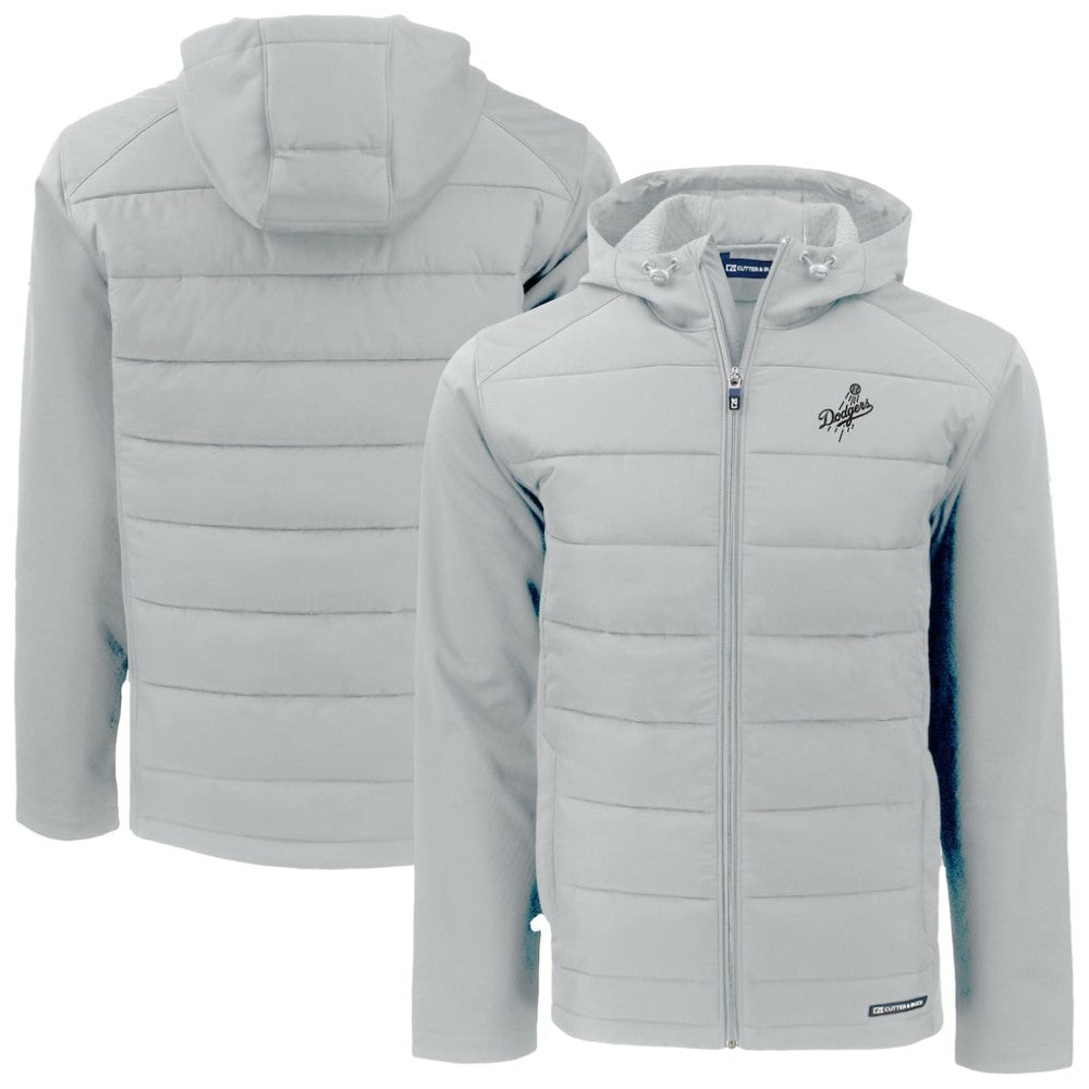 Los Angeles Dodgers Cutter & Buck Evoke Hybrid Eco Softshell Recycled Full-Zip Hooded Jacket - MLB Jackets