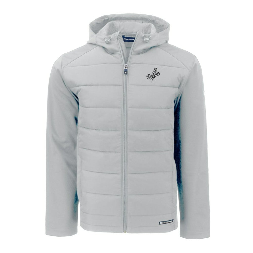 Los Angeles Dodgers Cutter & Buck Evoke Hybrid Eco Softshell Recycled Full-Zip Hooded Jacket - MLB Jackets