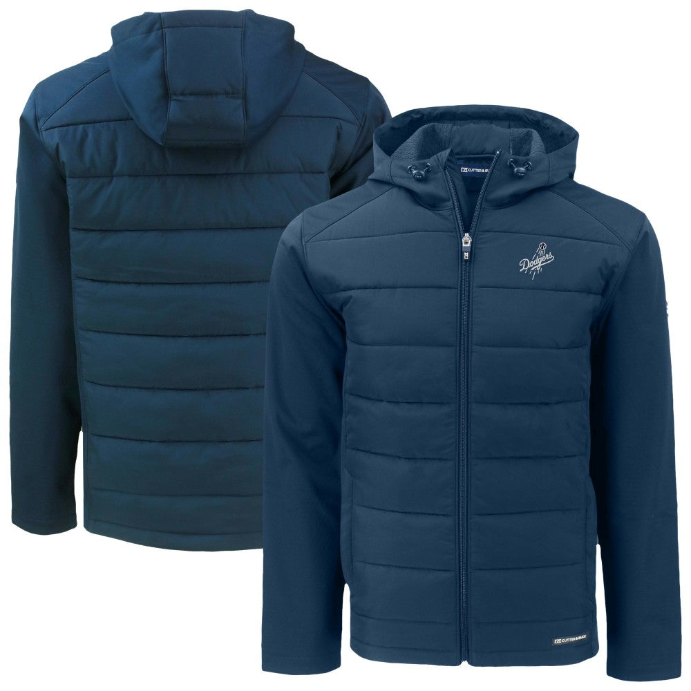 Los Angeles Dodgers Cutter & Buck Evoke Hybrid Eco Softshell Recycled Full-Zip Hooded Jacket - MLB Jackets