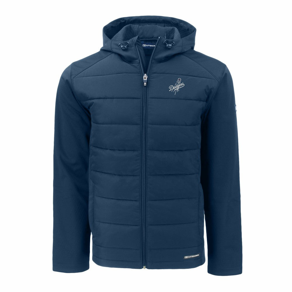 Los Angeles Dodgers Cutter & Buck Evoke Hybrid Eco Softshell Recycled Full-Zip Hooded Jacket - MLB Jackets