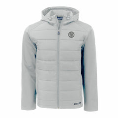 Milwaukee Brewers Cutter & Buck Evoke Hybrid Eco Softshell Recycled Full-Zip Hooded Jacket - MLB Jackets