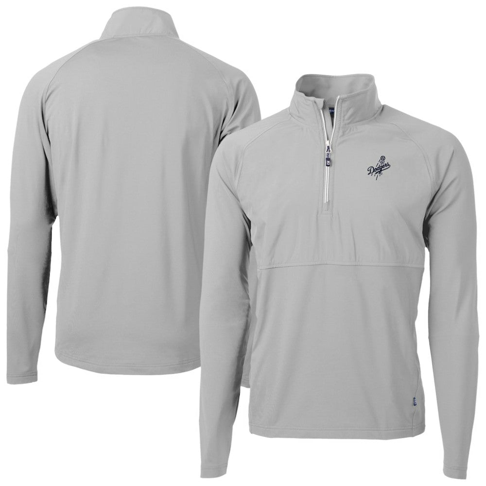 Los Angeles Dodgers Cutter & Buck Adapt Eco Hybrid Raglan DryTec Quarter-Zip Jacket - MLB Jackets