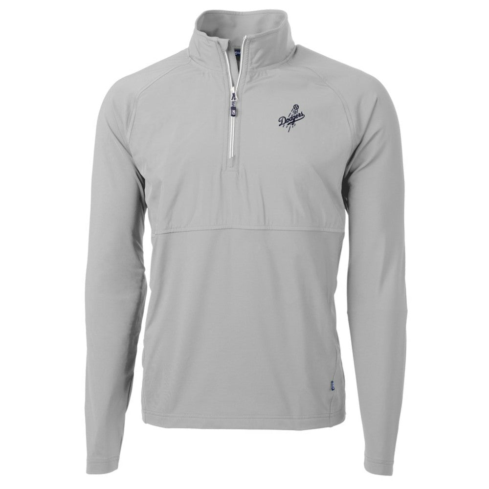 Los Angeles Dodgers Cutter & Buck Adapt Eco Hybrid Raglan DryTec Quarter-Zip Jacket - MLB Jackets