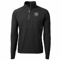 New York Mets Cutter & Buck Adapt Eco Hybrid Raglan DryTec Quarter-Zip Jacket - MLB Jackets