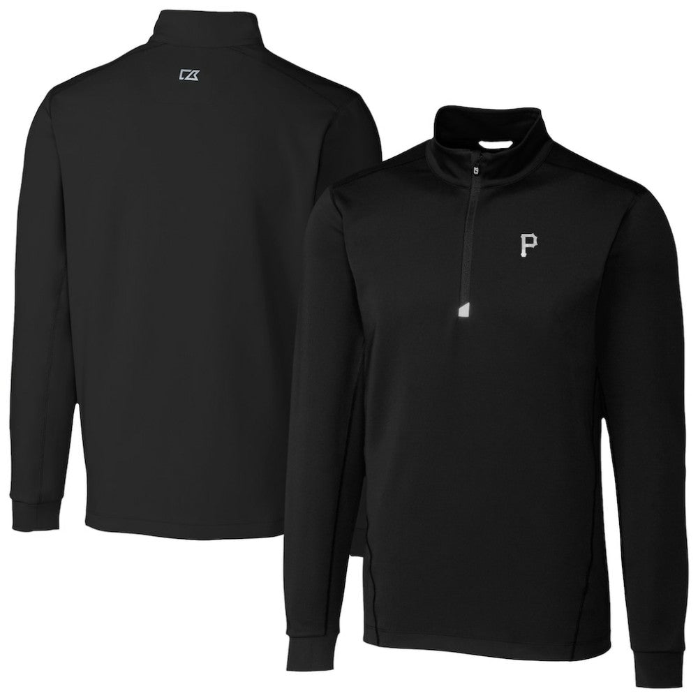 Pittsburgh Pirates Cutter & Buck Traverse Eco Tri-Blend DryTec Quarter-Zip Jacket - MLB Jackets