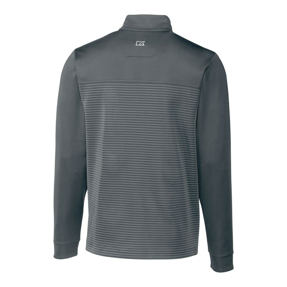 San Diego Padres Cutter & Buck Traverse Eco Stripe Tri-Blend DryTec Quarter-Zip Jacket - MLB Jackets