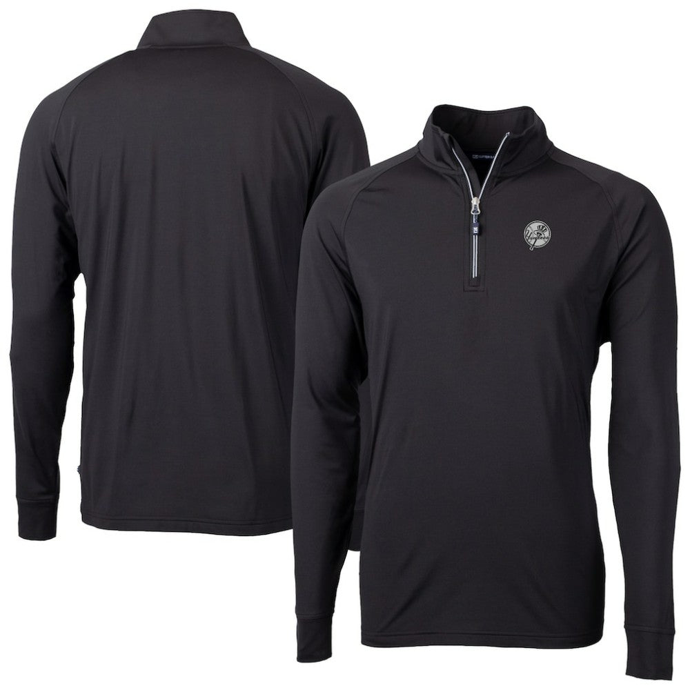 New York Yankees Cutter & Buck Adapt Eco Raglan Quarter-Zip Jacket - MLB Jackets
