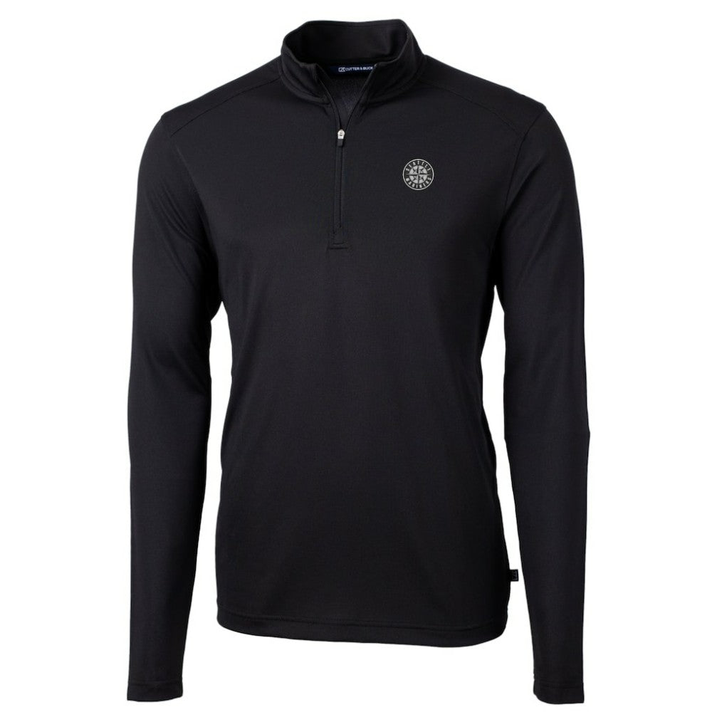 Seattle Mariners Cutter & Buck Virtue Eco Pique Quarter-Zip Jacket - MLB Jackets