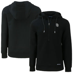 San Diego Padres Cutter & Buck Roam Eco Recycled Tri-Blend Half-Zip Hoodie - MLB Hoodies