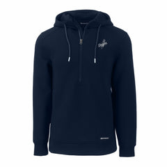 Los Angeles Dodgers Cutter & Buck Roam Eco Recycled Tri-Blend Half-Zip Hoodie - MLB Hoodies