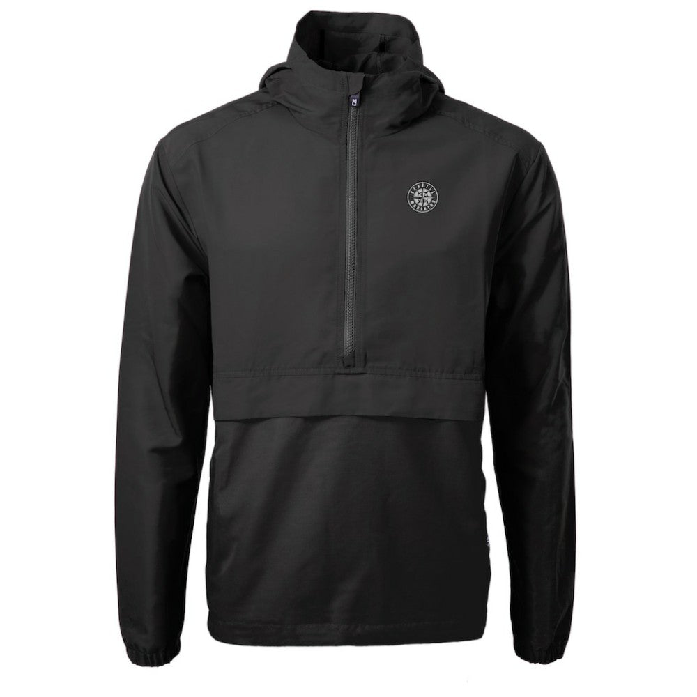 Seattle Mariners Cutter & Buck Charter Eco Recycled Anorak Half-Zip Hoodie Jacket - MLB Jackets