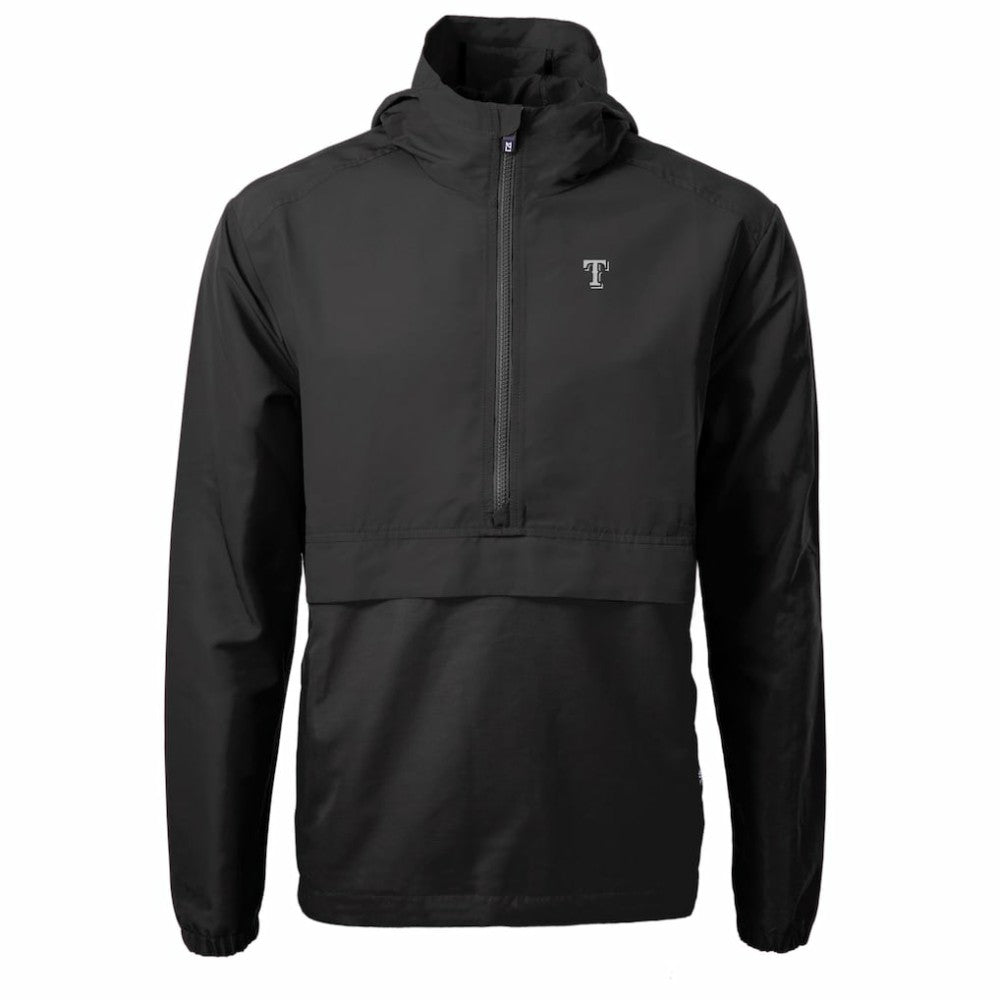 Texas Rangers Cutter & Buck Charter Eco Recycled Anorak Half-Zip Hoodie Jacket - MLB Jackets