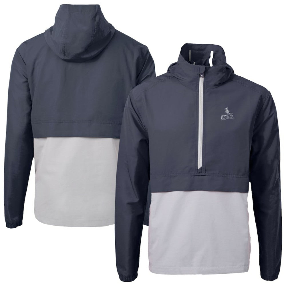 St. Louis Cardinals Cutter & Buck Charter Eco Recycled Anorak Half-Zip Hoodie Jacket - MLB Jackets