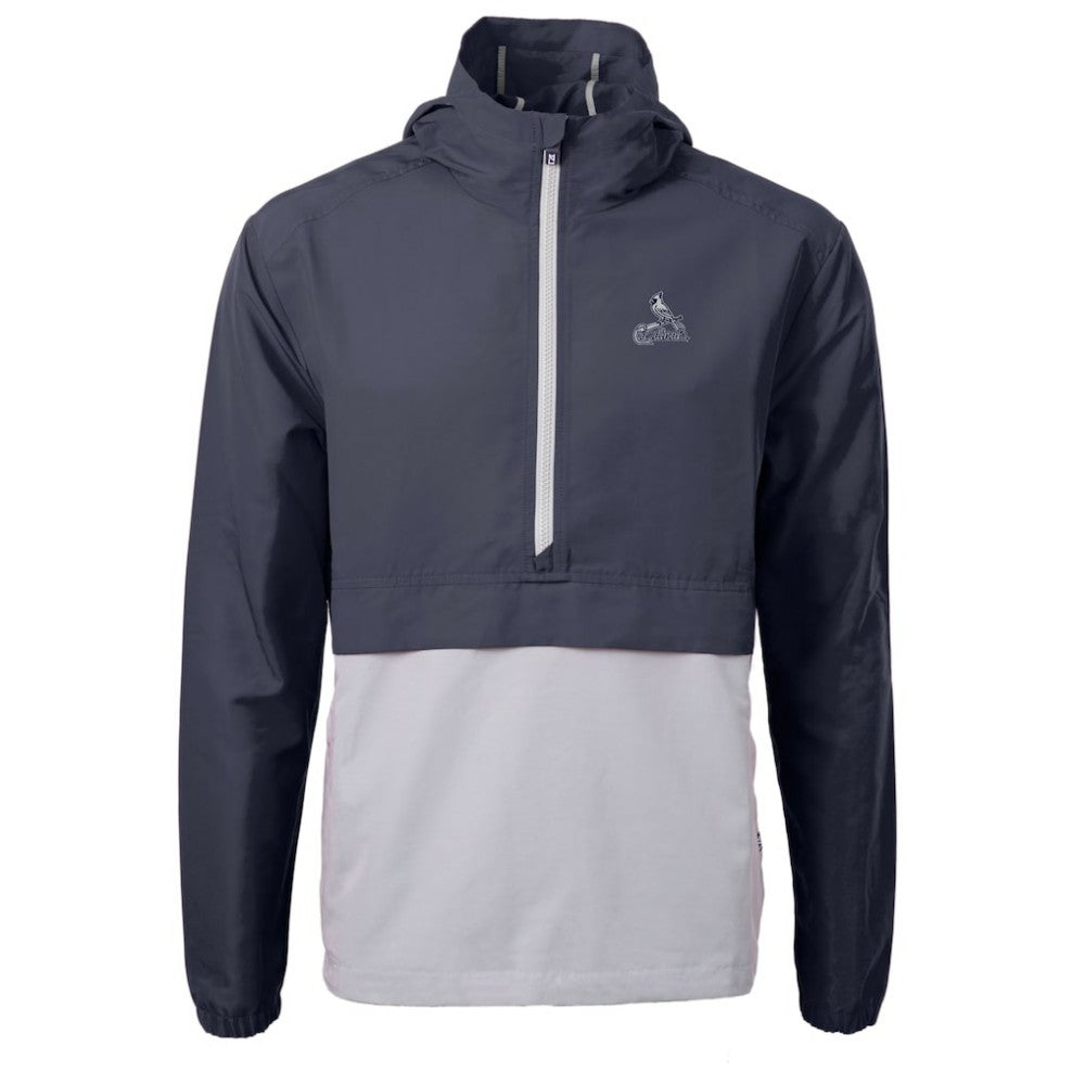 St. Louis Cardinals Cutter & Buck Charter Eco Recycled Anorak Half-Zip Hoodie Jacket - MLB Jackets