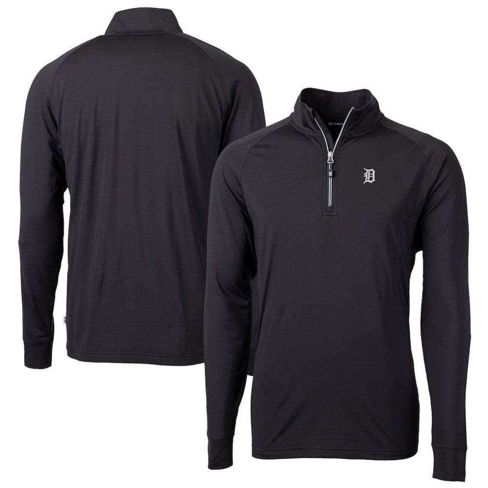 Detroit Tigers Cutter & Buck Big & Tall Adapt Eco DryTec Raglan Quarter-Zip Jacket - MLB Jackets