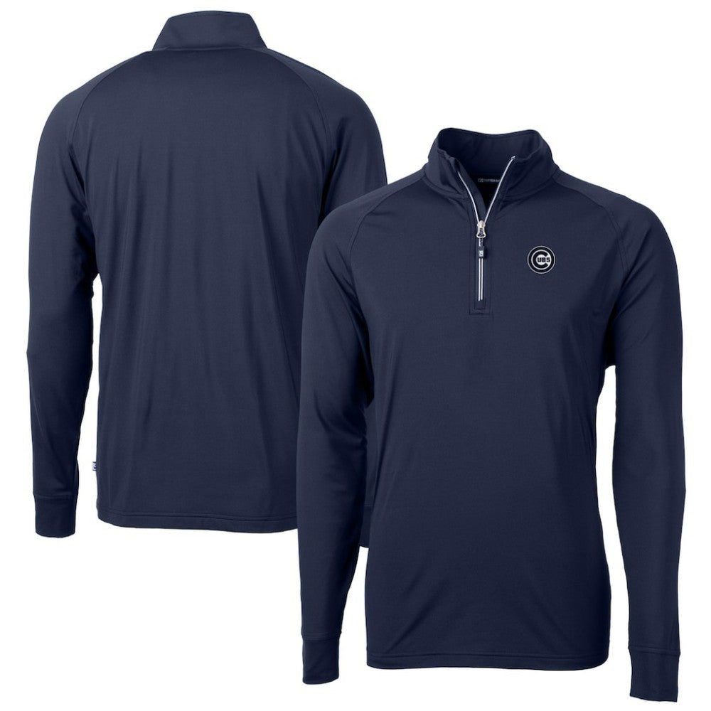 Chicago Cubs Cutter & Buck Big & Tall Adapt Eco DryTec Raglan Quarter-Zip Jacket - MLB Jackets