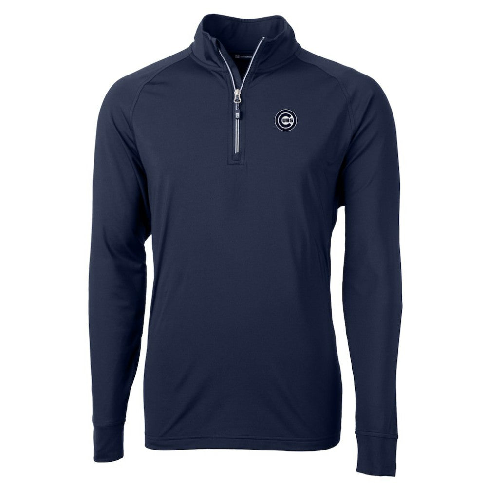 Chicago Cubs Cutter & Buck Big & Tall Adapt Eco DryTec Raglan Quarter-Zip Jacket - MLB Jackets