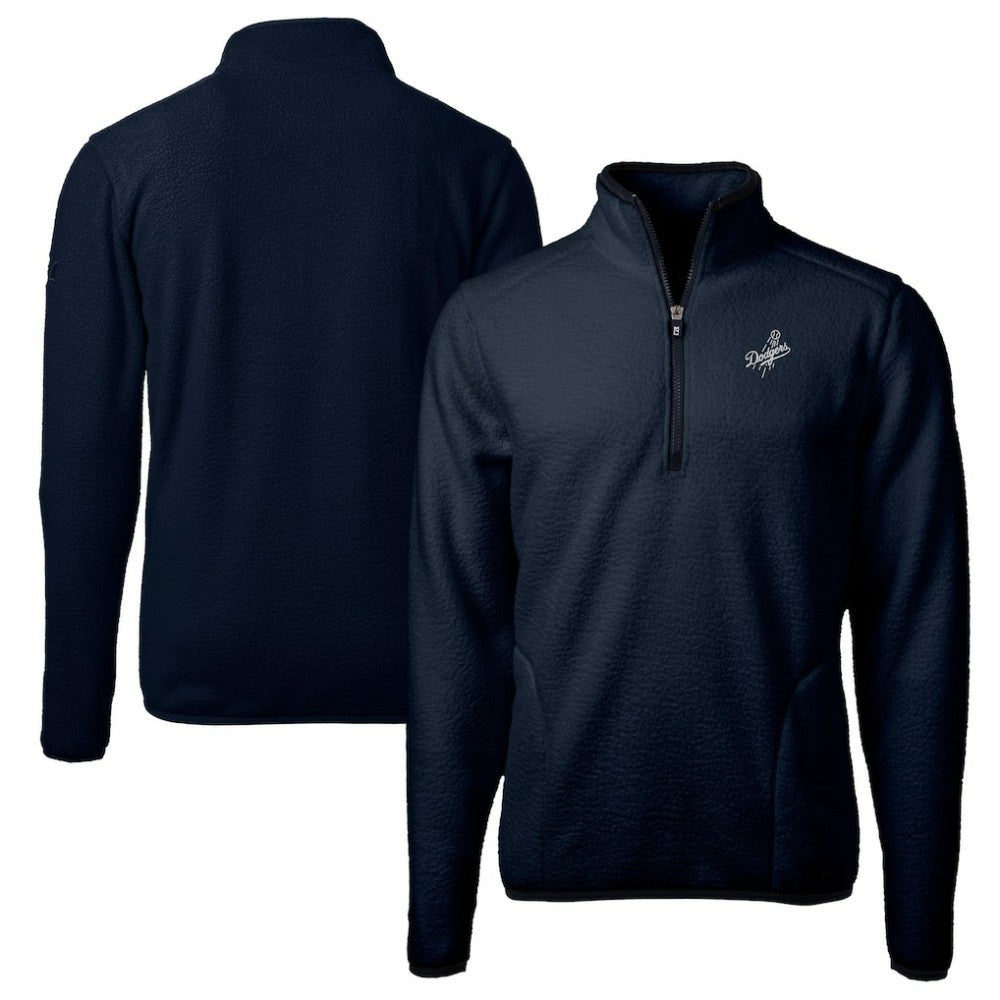 Los Angeles Dodgers Cutter & Buck Big & Tall Cascade Eco Fleece Quarter-Zip Jacket - MLB Jackets