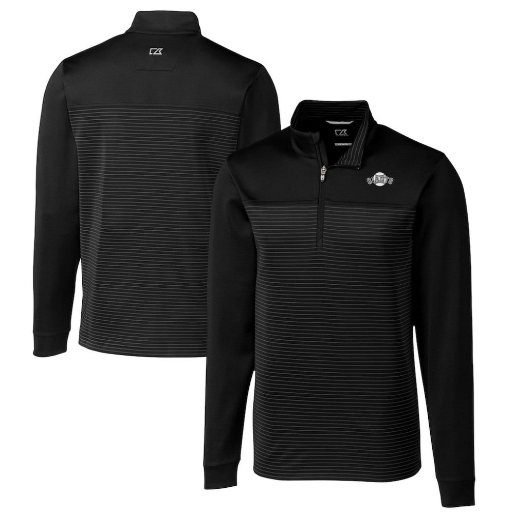 San Francisco Giants Cutter & Buck Big & Tall Traverse Stretch Stripe Eco Tri-Blend Quarter-Zip Top - MLB Tops
