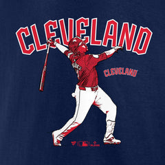 Jose Ramirez Cleveland Guardians Player Swing T-Shirt - MLB T-shirts