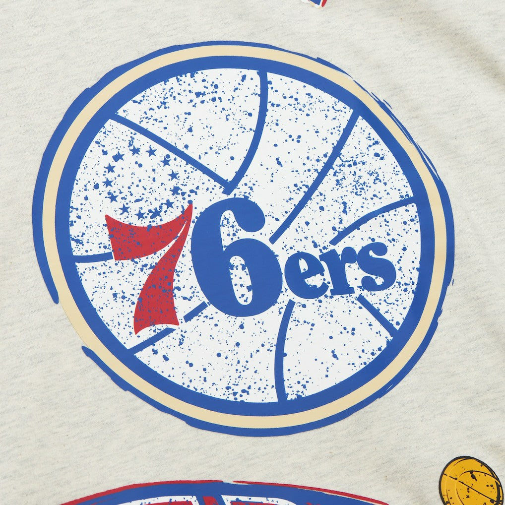 Oatmeal Philadelphia 76ers Hardwood Classics Legacy Defined Retro Championship T-Shirt | NBA