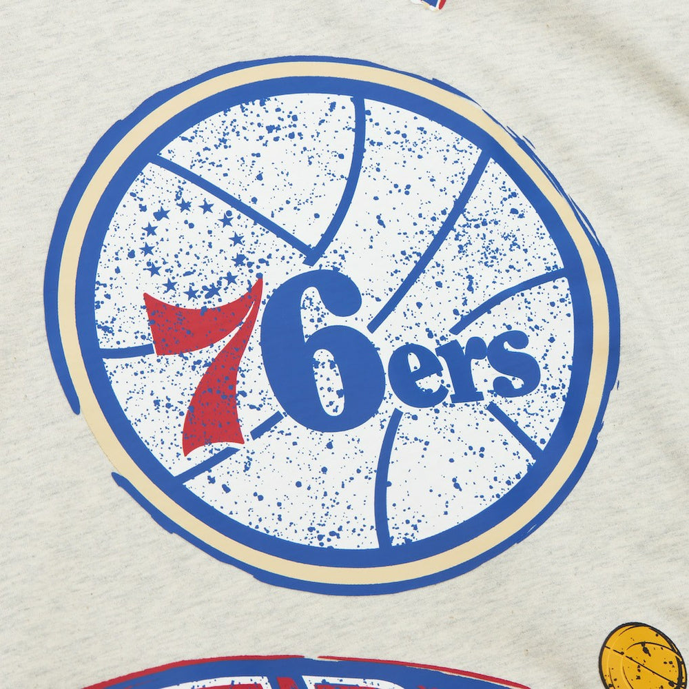 Oatmeal Philadelphia 76ers Hardwood Classics Legacy Defined Retro Championship T-Shirt | NBA