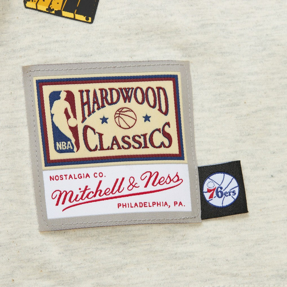 Oatmeal Philadelphia 76ers Hardwood Classics Legacy Defined Retro Championship T-Shirt | NBA