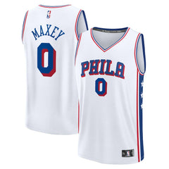 White Tyrese Maxey Philadelphia 76ers Youth Fast Break Replica Player Jersey | NBA