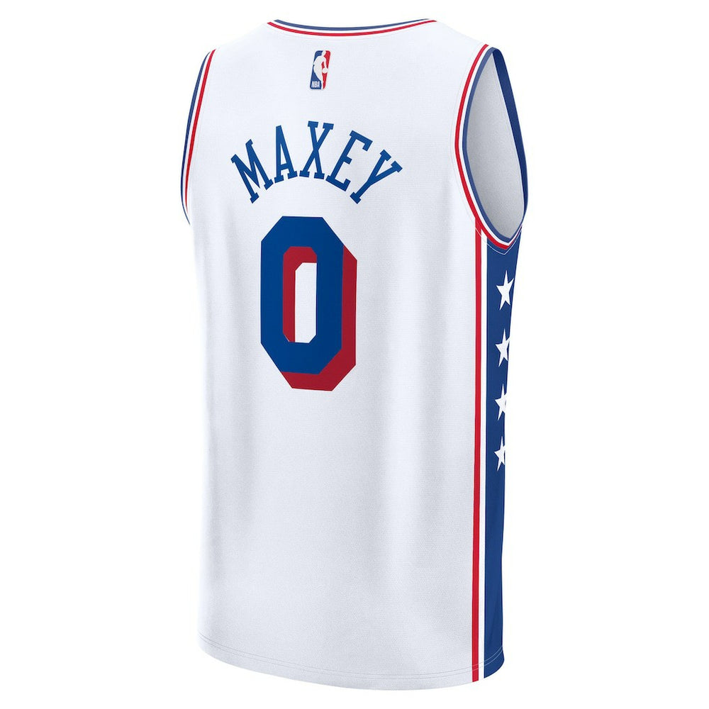 White Tyrese Maxey Philadelphia 76ers Youth Fast Break Replica Player Jersey | NBA