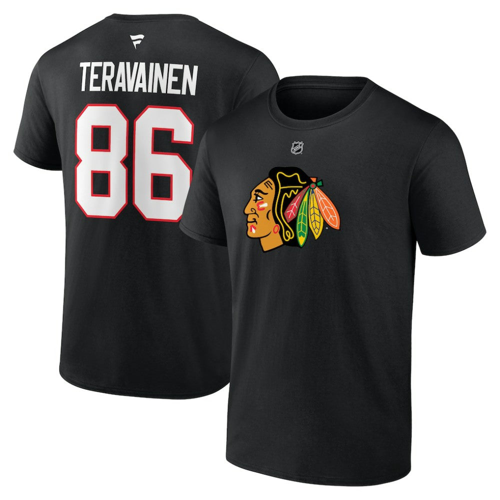 Teuvo Teravainen Chicago Blackhawks Fanatics Authentic Stack Name & Number T-Shirt -  NHL T-shirts