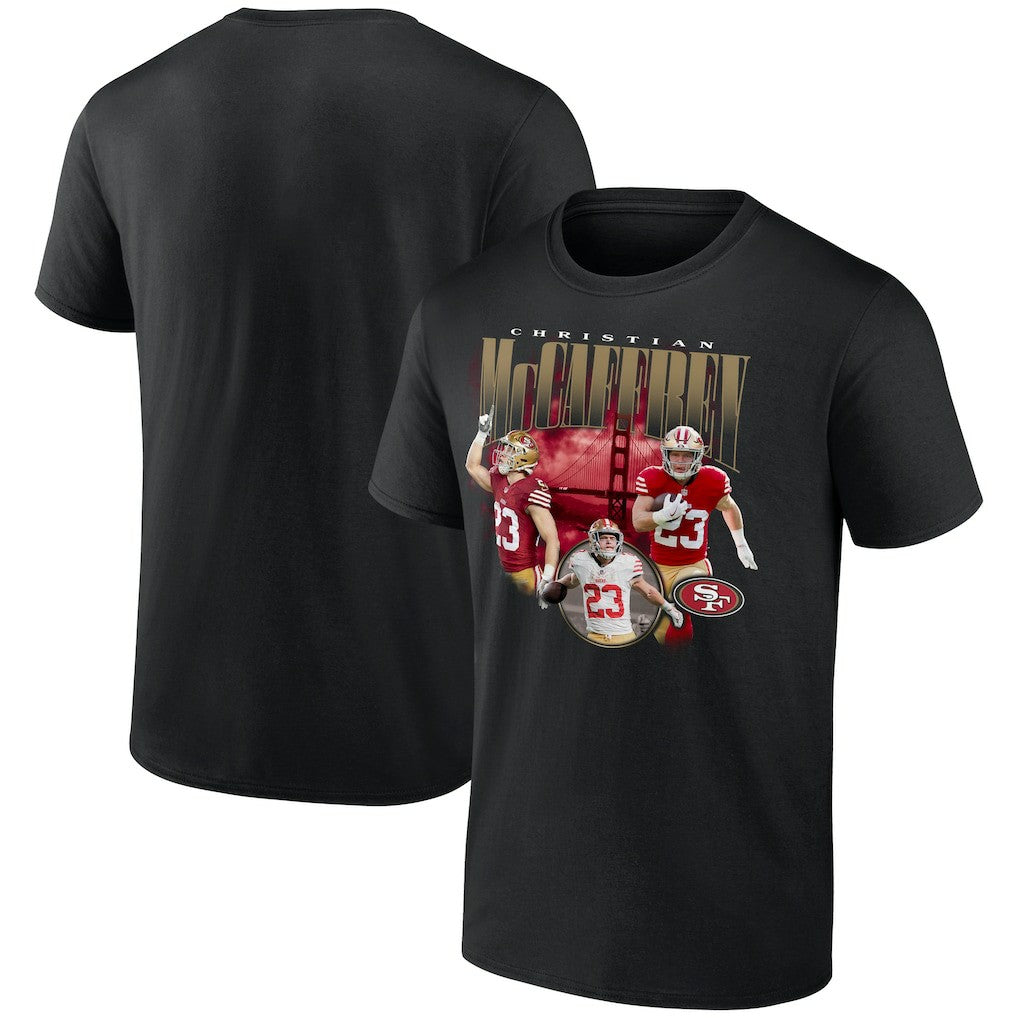 San Francisco 49ers Christian McCaffrey  Notorious Player Graphic T-Shirt | NFL Discount