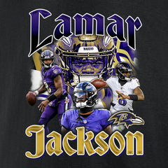 Baltimore Ravens Lamar Jackson  Notorious Player Graphic T-Shirt | NFL US