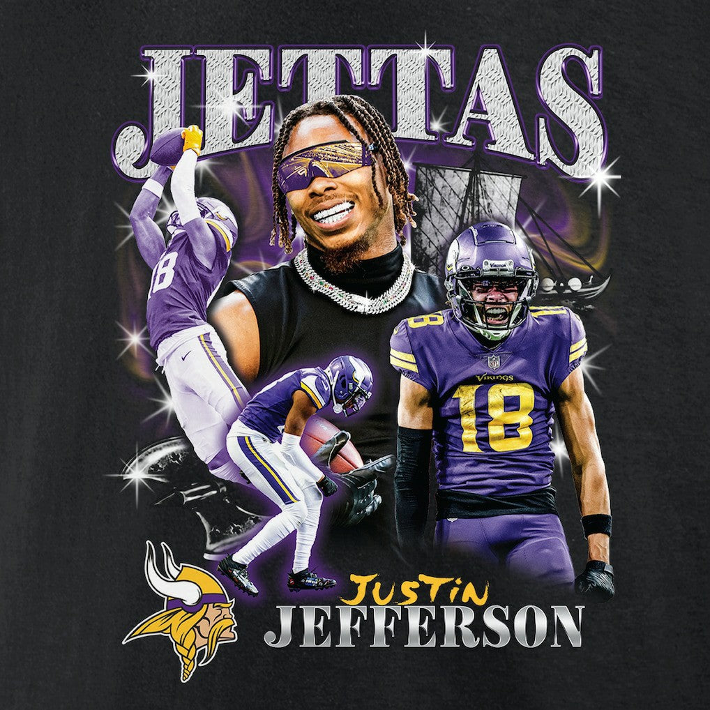 Minnesota Vikings Justin Jefferson  Notorious Player Graphic T-Shirt | NFL Online