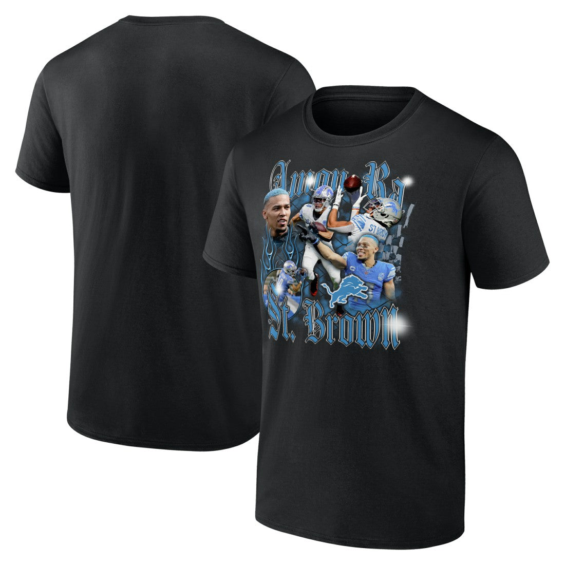 Detroit Lions Amon-Ra St. Brown  Notorious Player Graphic T-Shirt | NFL New