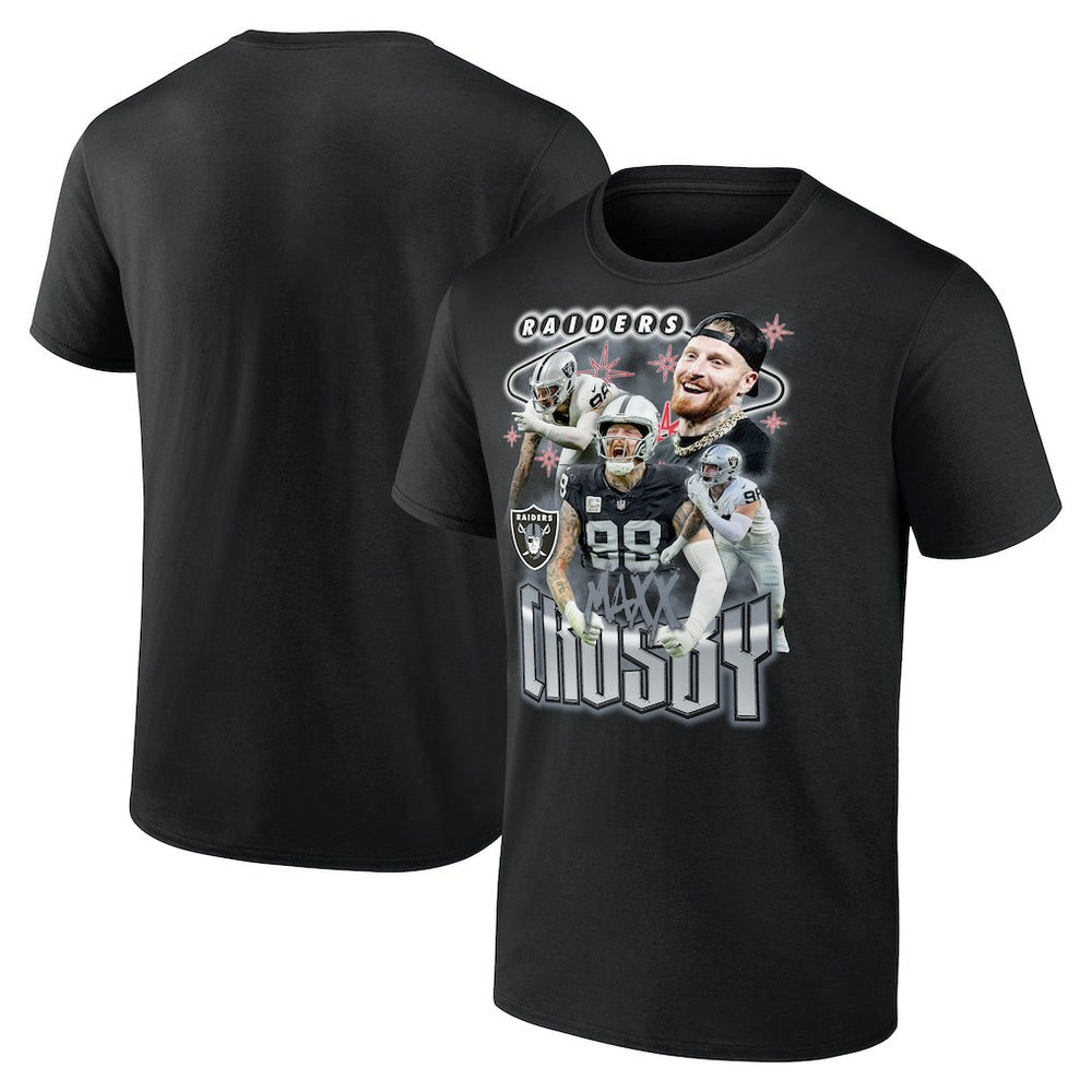 Las Vegas Raiders Maxx Crosby  Notorious Player Graphic T-Shirt | NFL Hot