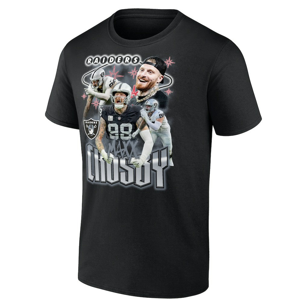 Las Vegas Raiders Maxx Crosby  Notorious Player Graphic T-Shirt | NFL Hot