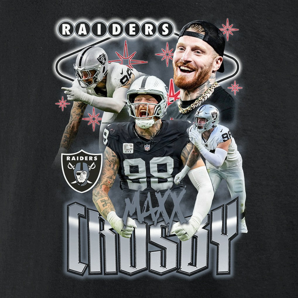 Las Vegas Raiders Maxx Crosby  Notorious Player Graphic T-Shirt | NFL Hot