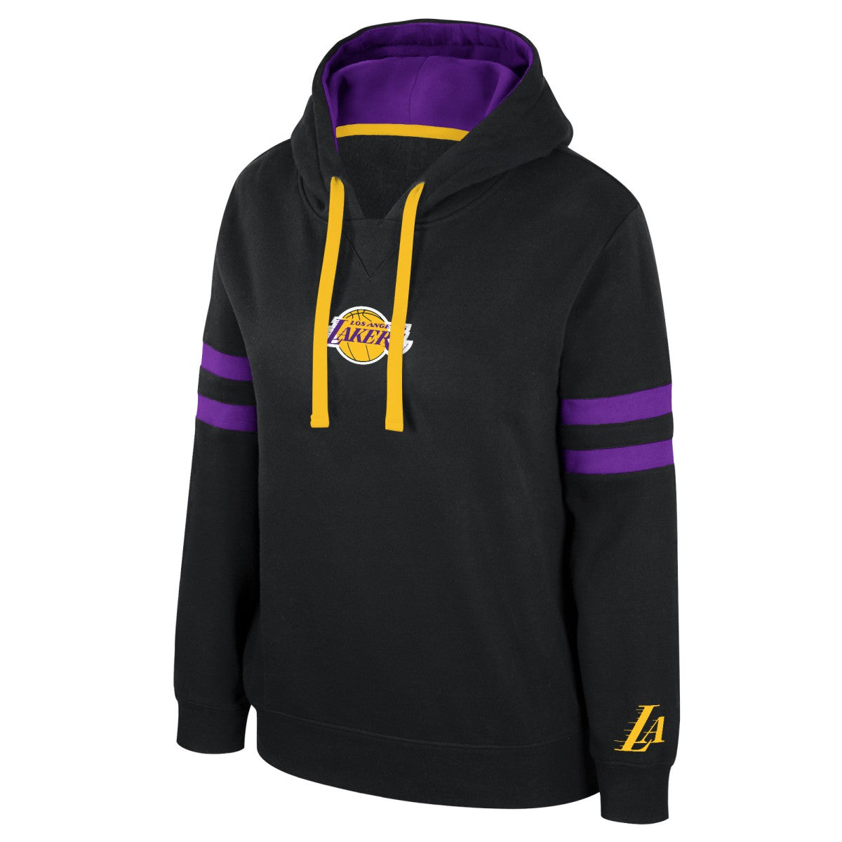 Black Los Angeles Lakers Stadium Essentials Women's Road Game Pullover Hoodie | NBA