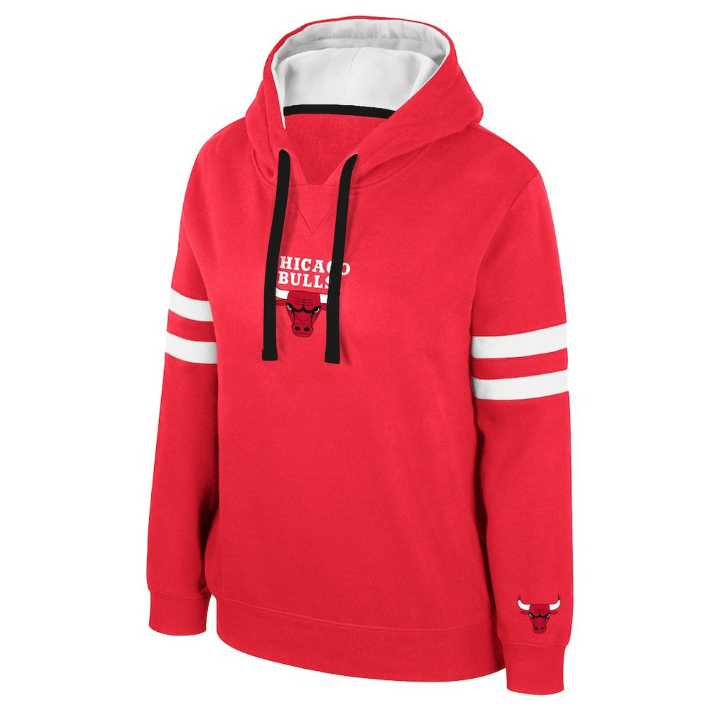 Red Chicago Bulls Stadium Essentials Women's Road Game Pullover Hoodie | NBA