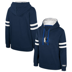 Navy Dallas Mavericks Stadium Essentials Women's Road Game Pullover Hoodie sale | NBA